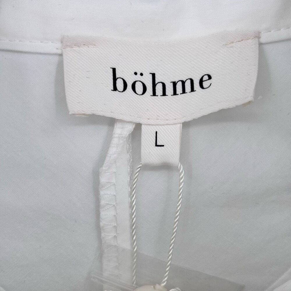Bohme Long Sleeve‎ Button Front Shirt White Large NWT - Picture 2 of 10